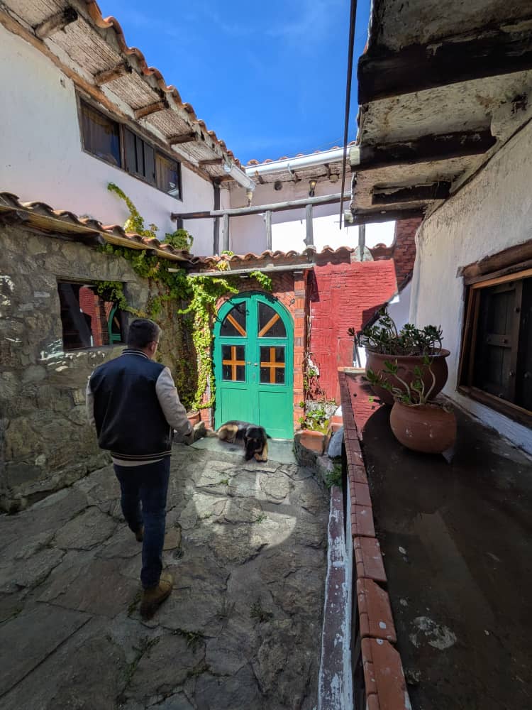 The house's inner courtyards