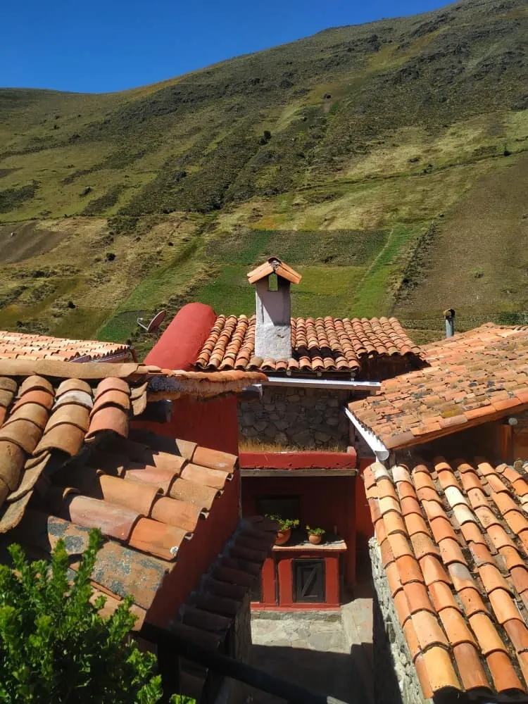 Tile roofs beneath the Andean highlands