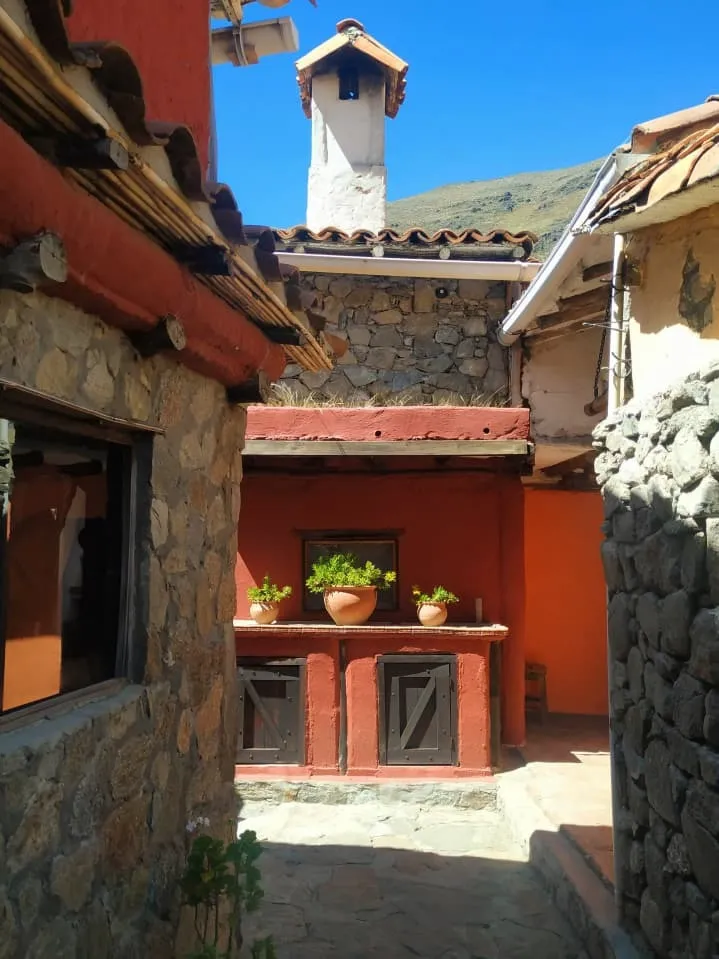 Inner courtyard with clay pots